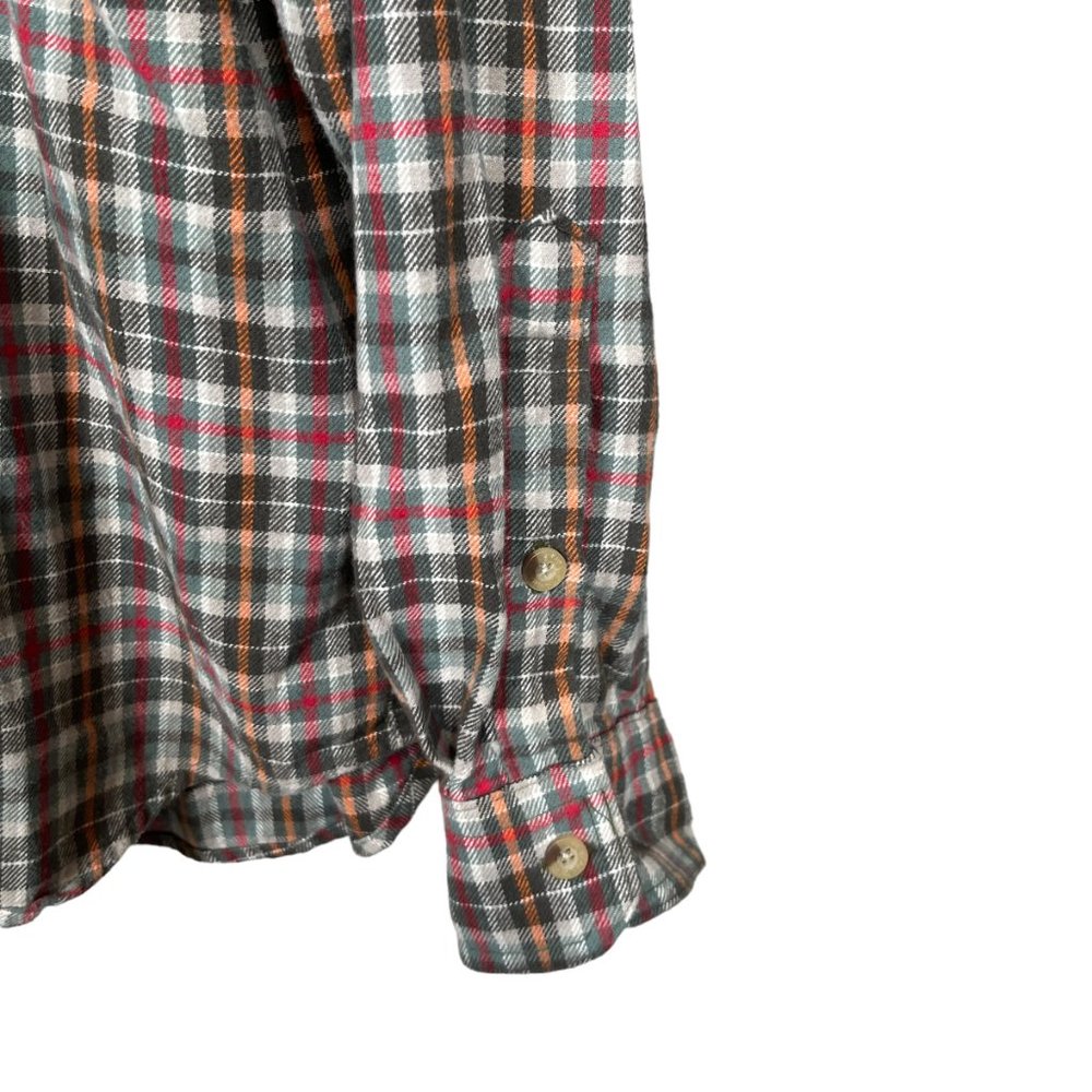 Woolrich Flannel Button Down Shirt Mens Large Red Plaid Cotton - Picture 7 of 11